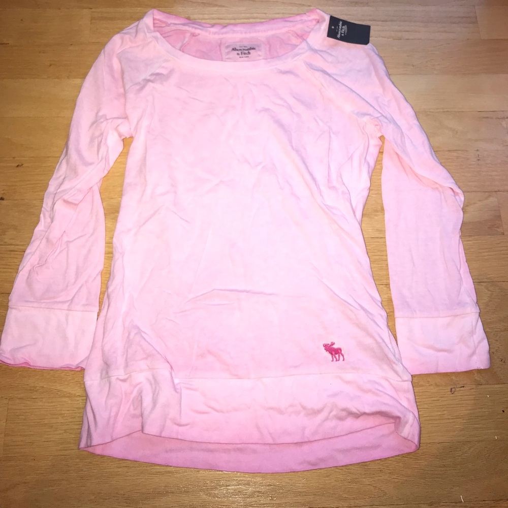 Abercrombie and Fitch Pink 3/4 Shirt